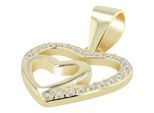 Kettenanhänger ADELIA´S "Anhänger – Herz Herzanhänger aus 925 Silber mit Zirkonia", weiß, Schmuckanhänger, Damen, Silber 925 (Sterlingsilber), Kettenanhänger, Ideal zum Verschenken – schlicht und stilvoll