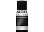 AMICA Gas-Standherd "SHGG 11568 E", Energieeffizienz: A (A+++-D), silber (edelstahlfarben), Herdsets, Klassisches Kochen mit direkter Gasflamme und vertrauter Bedienung