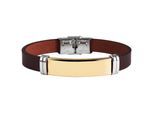 Armband ADELIA´S "Armband aus Leder 21 cm", braun, Armbänder, Damen, 21cm, Leder, Armband, Zum Verschenken – ideal zum Weihnachten
