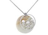 Kettenanhänger ADELIA´S "Anhänger aus Edelstahl mit Perlmutt", silber, Schmuckanhänger, Damen, Edelstahl, Kettenanhänger, Perfekt als Geschenk für besondere Menschen