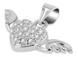Kettenanhänger ADELIA´S "Anhänger – Flügel Herzanhänger aus 925 Silber mit Zirkonia", silber, Schmuckanhänger, Damen, Silber 925 (Sterlingsilber), Kettenanhänger, Ein kleines Geschenk mit großer Wirkung