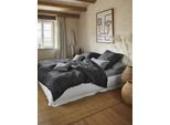 Bettwäsche IRISETTE "Premium Satin Bettwäsche Paris", grau (anthra), B/L: 140cm x 200cm, 1 Stk., 1 Stk., Mako-Satin, B/L: 90cm x 70cm, 2, Mako-Satin, Obermaterial: 100% Baumwolle, Bettwäsche, Bettwäsche, Hochwertige Premium Bettwäsche