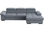 Ecksofa SIT & MORE "Viola", grau (graublau), B:260cm H:73cm T:174cm, Sofas, Ecksofa, optional mit Bettfunktion