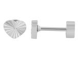 Paar Ohrhänger ADELIA´S "Ohrringe – Ohrstecker Herz aus Edelstahl", Damen, Gr. Damen, Edelstahl, silber, Ohrringe, Zum Verschenken – ideal zum einfach so
