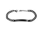 Armband ADELIA´S "Armband – Panzerarmband aus Edelstahl 21 cm", schwarz, Armbänder, Damen, 21cm, Edelstahl, Armband, Ein kleines Geschenk mit großer Wirkung