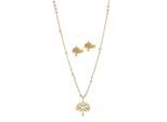 Kette ohne Anhänger ADELIA´S "Halskette mit Anhänger – Lebensbaum aus Edelstahl", gold, Halsketten, Damen, 45cm, Edelstahl, Perfekt zum Verschenken an besondere Menschen