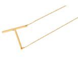 Kette ohne Anhänger ADELIA´S "Halskette mit Anhänger – Buchstabe aus Edelstahl", gold, Halsketten, Damen, 48cm, Edelstahl, Ein kleines Geschenk mit großer Wirkung