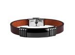 Armband ADELIA´S "Armband aus Leder 21 cm", braun, Armbänder, Damen, 21cm, Leder, Armband, Ideal zum Verschenken – schlicht und stilvoll