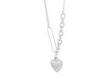 Kette ohne Anhänger ADELIA´S "Halskette mit Anhänger – Herz aus Edelstahl", silber, Halsketten, Damen, 43cm, Edelstahl, Schöne Geschenkidee zum einen besonderen Tag