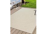 Teppich THE CARPET "Kansas", beige (creme), B:80cm H:10mm L:150cm, Polypropylen, Teppiche, Teppich, moderner robuster In und Outdoor Teppich Jute Look