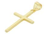 Kettenanhänger ADELIA´S "Anhänger – Kreuz Kreuzanhänger aus 925 Silber", gold, Schmuckanhänger, Damen, Silber 925 (Sterlingsilber), Kettenanhänger, Ideal als Geschenk für besondere Anlässe