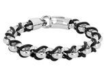 Armband ADELIA´S "Armband aus Leder 19 cm", silber, Armbänder, Herren, 19cm, Leder, Armband, Zum Verschenken – ideal zum Weihnachten