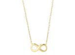 Kette ohne Anhänger ADELIA´S "Halskette – Unendlichkeitszeichen aus Edelstahl 43+5", gold, Halsketten, Damen, 48cm, Edelstahl, Ideal als Geschenk – dezent und elegant