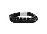 Armband ADELIA´S "Armband aus Leder 20,5 cm", schwarz, Armbänder, Damen, 20cm, Leder, Armband, Zum Verschenken – passend für viele Anlässe