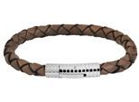 Armreif ADELIA´S "Armband – Armreif aus Leder 21 cm", braun, Armbänder, Damen, 21cm, Leder, Armreif, Ideal zum Verschenken – schlicht und stilvoll