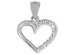 Kettenanhänger ADELIA´S "Anhänger – Herzanhänger aus 925 Silber mit Zirkonia", silber, Schmuckanhänger, Damen, Silber 925 (Sterlingsilber), Kettenanhänger, Perfekt als Geschenk zum Geburtstag
