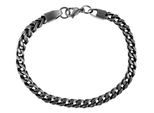 Armband ADELIA´S "Armband – Panzerarmband aus Edelstahl 26 cm", schwarz (silber), Armbänder, Herren, 26cm, Edelstahl, Armband, Ein Geschenk, das Freude macht