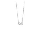 Kette ohne Anhänger ADELIA´S "Halskette – Unendlichkeitszeichen aus Edelstahl 43 cm", silber, Halsketten, Damen, 43cm, Edelstahl, Ein Geschenk, das Freude macht