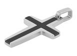 Kettenanhänger ADELIA´S "Anhänger – Kreuz Kreuzanhänger aus Edelstahl", schwarz, Schmuckanhänger, Damen, Edelstahl, Kettenanhänger, Perfekt als Geschenk zum einen besonderen Tag