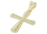 Kettenanhänger ADELIA´S "Anhänger – Kreuz Kreuzanhänger aus 925 Silber", gold, Schmuckanhänger, Damen, Silber 925 (Sterlingsilber), Kettenanhänger, Zum Verschenken – ideal zum einen besonderen Tag