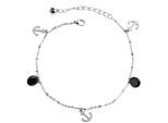 Kettenanhänger ADELIA´S "Anhänger aus Edelstahl", schwarz (silber), Schmuckanhänger, Damen, Edelstahl, Kettenanhänger, Ideal als Geschenk zum einfach so