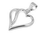 Kettenanhänger ADELIA´S "Anhänger – Herz Herzanhänger aus 925 Silber", silber, Schmuckanhänger, Damen, Silber 925 (Sterlingsilber), Kettenanhänger, Eine schöne Geschenkidee für jeden Anlass