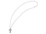 Kette ohne Anhänger ADELIA´S "Halskette mit Anhänger – Kreuz aus Edelstahl", braun, Halsketten, Damen, 55cm, Edelstahl, Schöne Geschenkidee zum Geburtstag