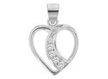 Kettenanhänger ADELIA´S "Anhänger – Herz Herzanhänger aus 925 Silber mit Zirkonia", silber, Schmuckanhänger, Damen, Silber 925 (Sterlingsilber), Kettenanhänger, Perfekt zum Verschenken an besondere Menschen