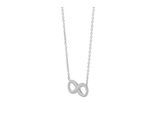 Kette ohne Anhänger ADELIA´S "Halskette – Unendlichkeitszeichen aus Edelstahl 43+5", silber, Halsketten, Damen, 48cm, Edelstahl, Ideal als Geschenk zum einfach so
