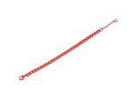 Armband ADELIA´S "Armband – Panzerarmband aus Edelstahl 18 cm", rot, Armbänder, Damen, 18cm, Edelstahl, Armband, Zum Verschenken – ideal zum Valentinstag