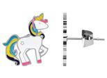 Kette ohne Anhänger ADELIA´S "Halskette – Ankerkette Einhorn aus Edelstahl 43 cm", silber, Halsketten, Mädchen, 43cm, Edelstahl, Ideal zum Verschenken – schlicht und stilvoll