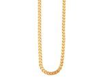Kette ohne Anhänger ADELIA´S "Halskette – Panzerkette aus Edelstahl 50 cm", gold, Halsketten, Damen, 50cm, Edelstahl, Ideal als Geschenk – dezent und elegant