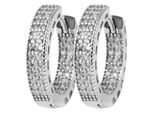 Klappcreolen ADELIA´S "Ohrringe – Klappcreole aus 925 Silber mit Zirkonia", Damen, Gr. Damen, Silber 925 (Sterlingsilber), silber, Ohrringe Klappcreolen, Zum Verschenken an Menschen, die Ihnen am Herzen liegen