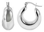 Paar Creolen ADELIA´S "Ohrringe – Creole aus Edelstahl", Damen, Gr. Damen, Edelstahl, silber, Ohrringe, Perfekt zum Verschenken an besondere Menschen