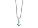 Kette ohne Anhänger ADELIA´S "Halskette mit Anhänger – aus Edelstahl", blau, Halsketten, Damen, 60cm, Edelstahl, Ideal als Geschenk – dezent und elegant