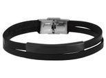 Armband ADELIA´S "Armband aus Leder 21 cm", schwarz, Armbänder, Damen, 21cm, Leder, Armband, Zum Verschenken – ideal zum Jubiläum