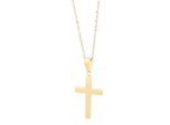 Kette ohne Anhänger ADELIA´S "Halskette mit Anhänger – Kreuz aus Edelstahl", gold, Halsketten, Damen, 45cm, Edelstahl, Ein Geschenk, das Freude macht