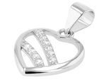 Kettenanhänger ADELIA´S "Anhänger – Herz Herzanhänger aus 925 Silber mit Zirkonia", silber, Schmuckanhänger, Damen, Silber 925 (Sterlingsilber), Kettenanhänger, Schöne Geschenkidee zum einen besonderen Tag