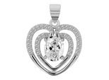 Kettenanhänger ADELIA´S "Anhänger – Herz Herzanhänger aus 925 Silber mit Zirkonia", silber, Schmuckanhänger, Damen, Silber 925 (Sterlingsilber), Kettenanhänger, Zum Verschenken – ideal zum Valentinstag