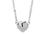 Kette ohne Anhänger ADELIA´S "Halskette aus 925 Silber mit Zirkonia 45 cm", silber, Halsketten, Damen, 45cm, Silber 925 (Sterlingsilber), Ideal als Geschenk – dezent und elegant