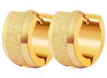 Klappcreolen ADELIA´S "Ohrringe – Klappcreole aus Edelstahl", Damen, Gr. Damen, Edelstahl, gold, Ohrringe Klappcreolen, Ideal zum Verschenken – schlicht und stilvoll