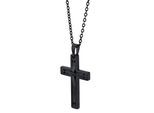 Kette ohne Anhänger ADELIA´S "Halskette mit Anhänger – Kreuz aus Edelstahl", schwarz, Halsketten, Herren, 46cm, Edelstahl, Geschenkidee: zeitlos und vielseitig