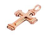 Kettenanhänger ADELIA´S "Anhänger – Kreuz Kreuzanhänger aus Edelstahl", gold, Schmuckanhänger, Damen, Edelstahl, Kettenanhänger, Geschenkidee: zeitlos und vielseitig