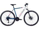 Cityrad REDLOUD "28 Zoll Shimano Acera 24 Gang Hydraulische Scheibenbremse Federgabel" Gr. 58, weiß (weiß, blau, schwarz), Fahrräder, 58cm, 28 Zoll (71,12cm), Citybike