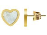 Kette ohne Anhänger ADELIA´S "Halskette aus Edelstahl mit Perlmutt 43 cm", gold, Halsketten, Damen, 43cm, Edelstahl, Ideal als Geschenk für besondere Anlässe