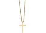 Kette ohne Anhänger ADELIA´S "Halskette mit Anhänger – Kreuz aus Edelstahl", gold, Halsketten, Damen, 61cm, Edelstahl, Ideal als Geschenk für besondere Anlässe