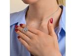 Kette ohne Anhänger ADELIA´S "Halskette mit Anhänger – Lebensbaum aus Edelstahl", silber, Halsketten, Damen, 43cm, Edelstahl, Perfekt als Geschenk zum Jubiläum