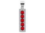 Kettenanhänger ADELIA´S "Anhänger – Herzanhänger aus 925 Silber mit Zirkonia", rot (silber), Schmuckanhänger, Damen, Silber 925 (Sterlingsilber), Kettenanhänger, Ideal zum Verschenken – schlicht und stilvoll