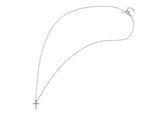 Kette ohne Anhänger ADELIA´S "Halskette mit Anhänger – Kreuz aus Edelstahl", silber, Halsketten, Damen, 43cm, Edelstahl, Perfekt als Geschenk zum Geburtstag