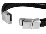 Armband ADELIA´S "Armband – Textilarmband aus Leder 23 cm", schwarz, Armbänder, Damen, 23cm, Leder, Armband, Eine schöne Geschenkidee für jeden Anlass